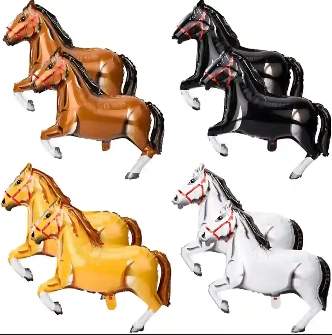 3D Helium Foil Balloon Horse Shape, Multi-Color - شراء السعادة